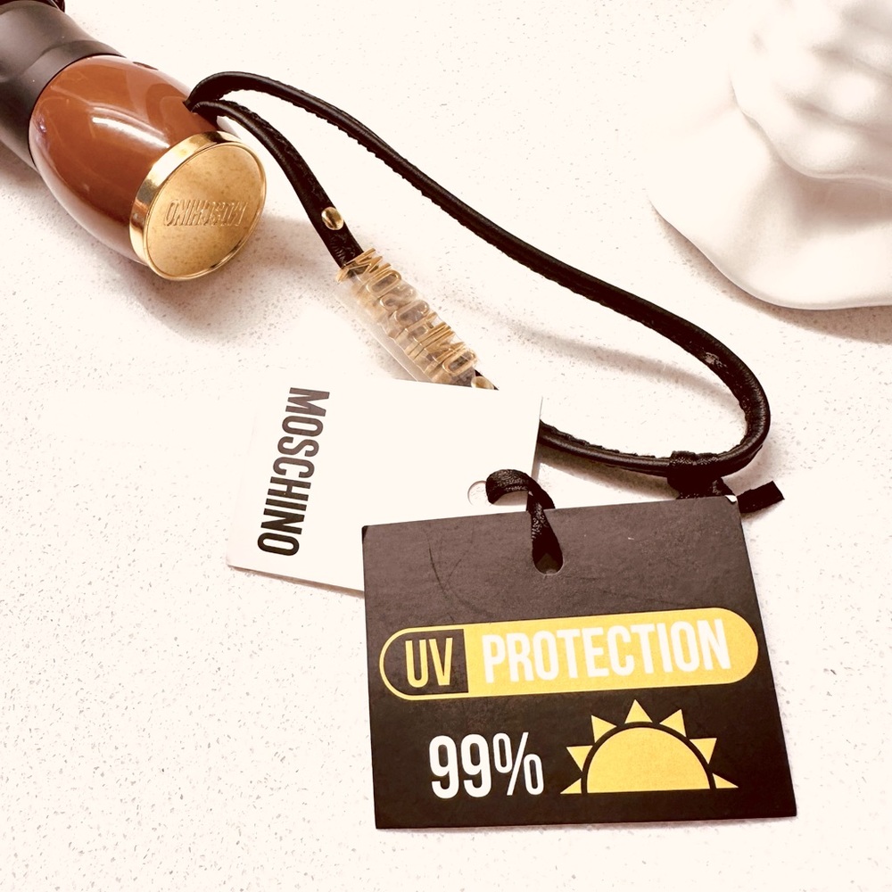 MOSCHINO Logo Automatic Folding Umbrella - Picture 2 of 8